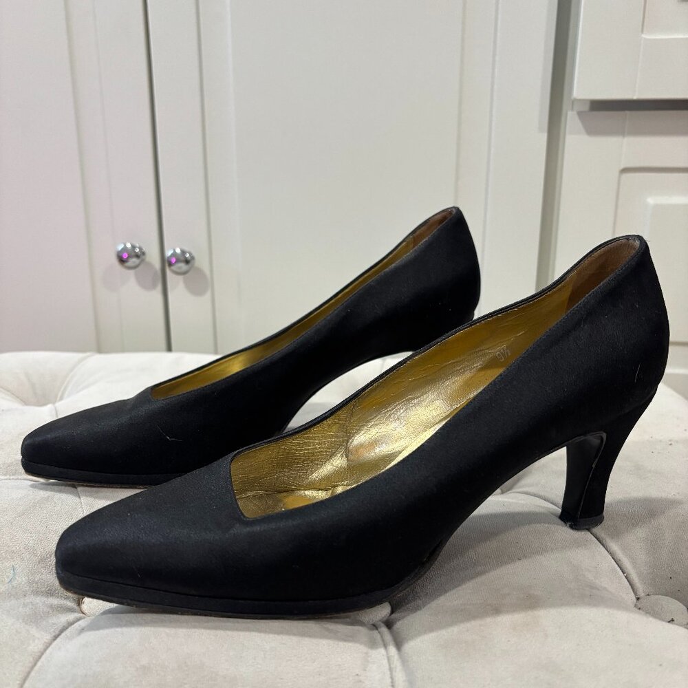 Vintage Italian Black Heel - Carolyn Roehm